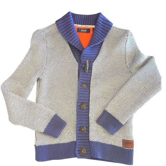Other - baker by Ted Baker Girls 100% Cotton Knit Cardigan Size 8 (S) Purple Marled EUC